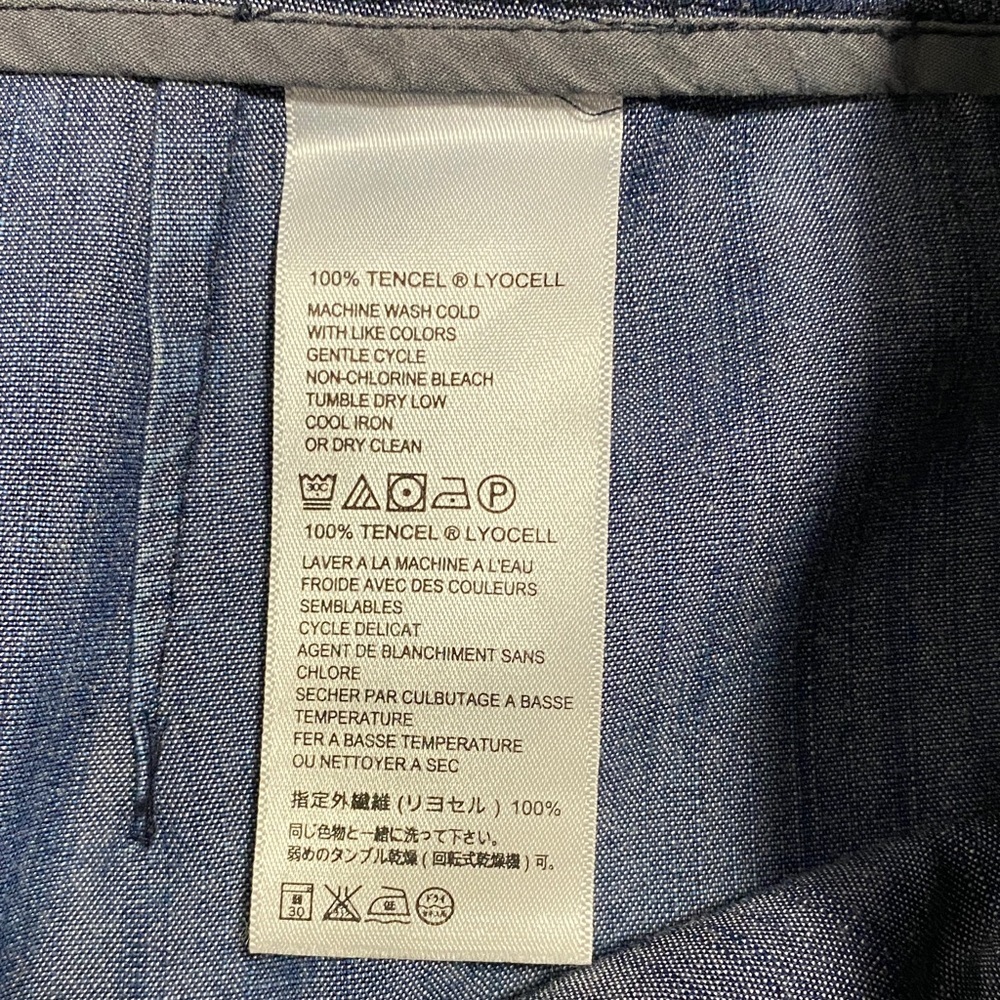 Tommy Bahama Blue Straight Leg Pants Size 10 100% tencel lyosel - Picture 9 of 16